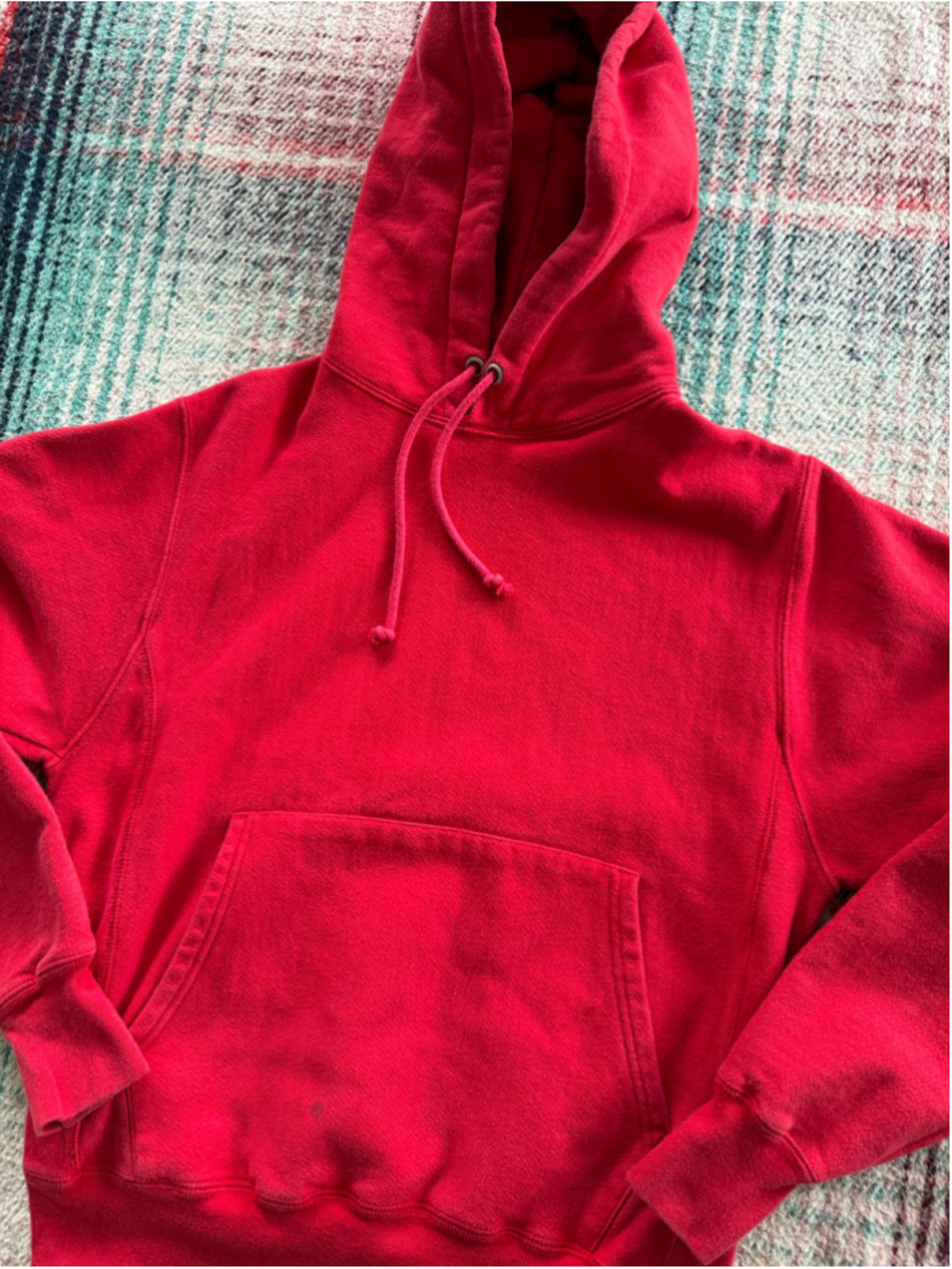Vintage Champion Reverse Weave Red Hoodie S